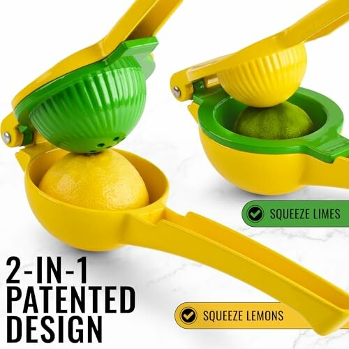 2-in-1 citrus squeezer for lemons and limes.