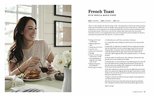 Woman enjoying French toast with vanilla maple syrup recipe.