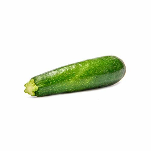 Single green zucchini on white background