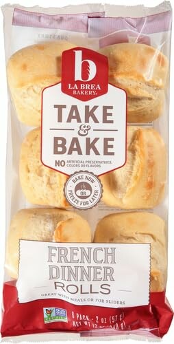 Back view of La Brea bread packaging with nutrition facts and product details.