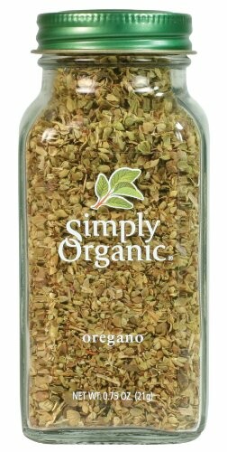 Simply Organic oregano in a glass jar