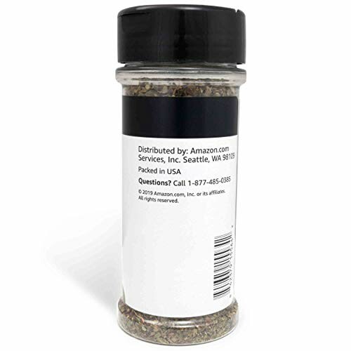 Back view of a spice jar with contact information.