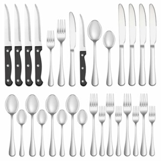 MUTNITT 24 Pcs Silverware Set