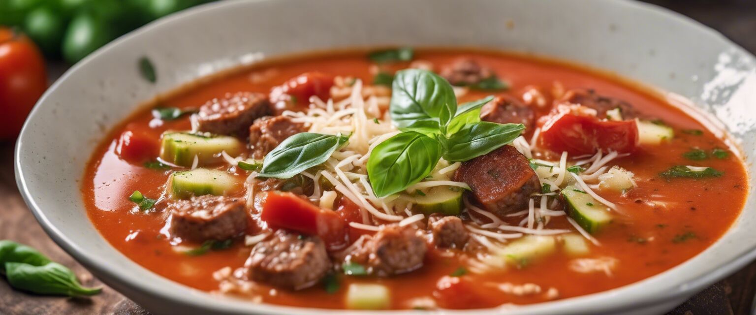 Zucchini Tomato Italian Sausage Soup